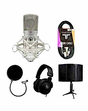 Trumix XLC1-H Condenser Mic Studio Bundle (with Headphones)