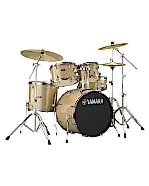 Yamaha Rydeen Champagne Glitter 20" Shell Pack Hardware and Cymbals