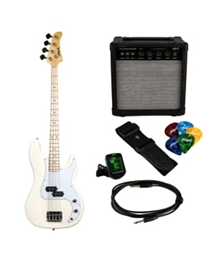 Antiquity Pb Bass & Amp Beginner Pack White