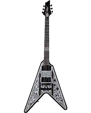 Schecter V-1 Pryzm Palladium Gloss Black