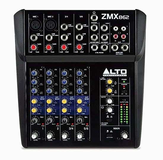 ALTO ZEPHYR ZMX862 6 CHANNEL MIXING DESK ALTO ZEPHYR ZMX862 6 CHANNEL MIXING DESK